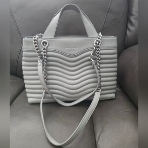 Rebecca Minkoff Gray Quilted Shoulder Bag. LIKE NEW.